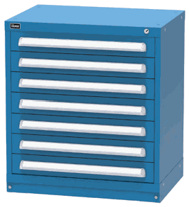 Vidmar RP1144A modular drawer cabinet, Dark Blue