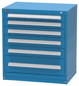 Vidmar RP1145A modular drawer cabinet, Dark Blue