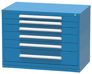 Vidmar RP1147A modular drawer cabinet, Dark Blue