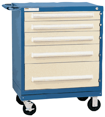 Vidmar RP1200A Mobile Cabinet, 5 drawers