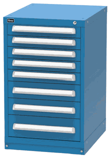Vidmar RP1941A modular drawer cabinet, Dark Blue
