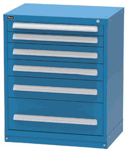 Vidmar RP1942A modular drawer cabinet, Dark Blue