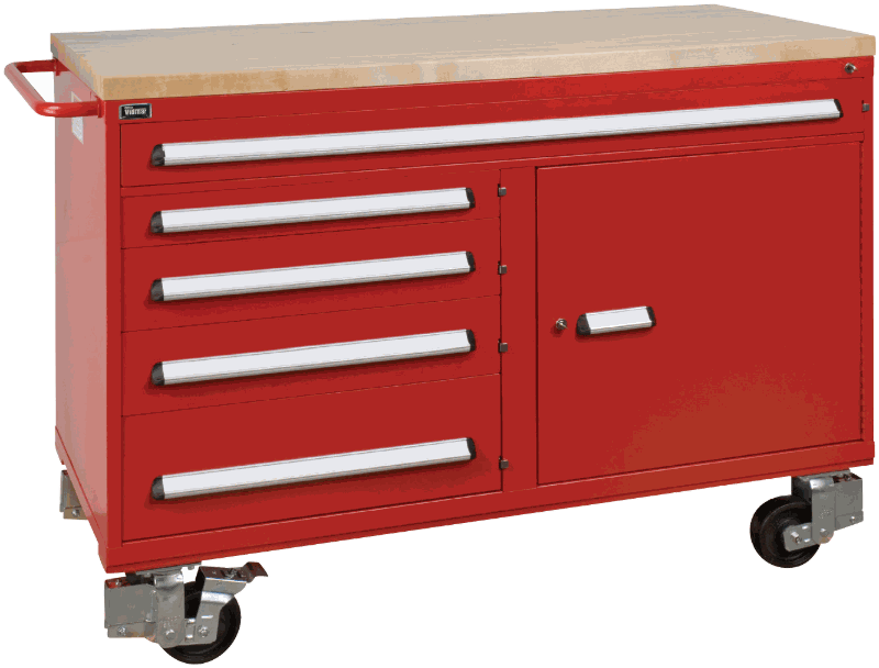 Vidmar RP1954A Mobile Cabinet, 5 drawers