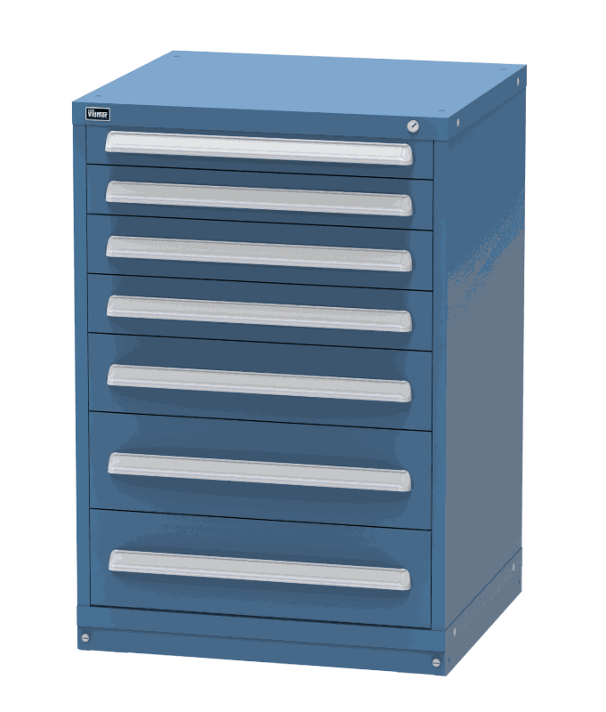 Vidmar RP2102A modular drawer cabinet, Dark Blue