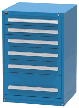 Vidmar RP2112A modular drawer cabinet, Dark Blue