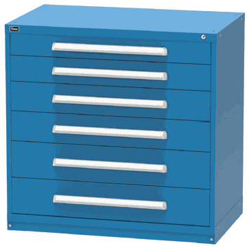 Vidmar RP2147A modular drawer cabinet, Dark Blue