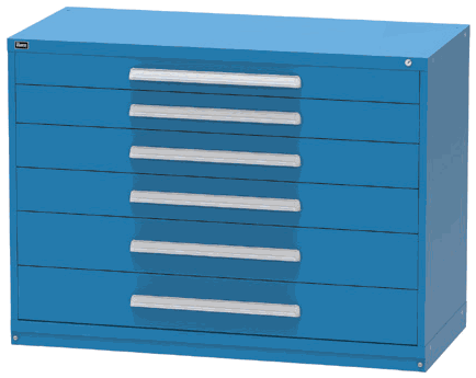 Vidmar RP2148A modular drawer cabinet, Dark Blue