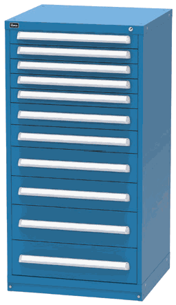Vidmar RP3092A modular drawer cabinet, Dark Blue