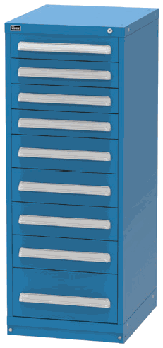 Vidmar RP3501A modular drawer cabinet, Dark Blue
