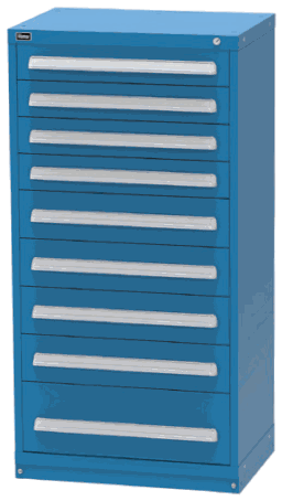 Vidmar RP3504A modular drawer cabinet, Dark Blue