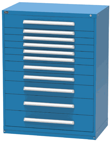 Vidmar RP3505A modular drawer cabinet, Dark Blue