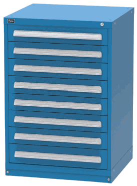 Vidmar SCU2029A modular drawer cabinet, Dark Blue