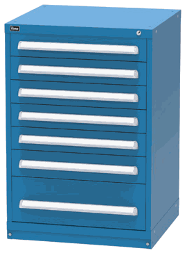 Vidmar SCU2089A modular drawer cabinet, Dark Blue