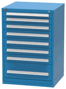 Vidmar SEP2037A modular drawer cabinet, Dark Blue