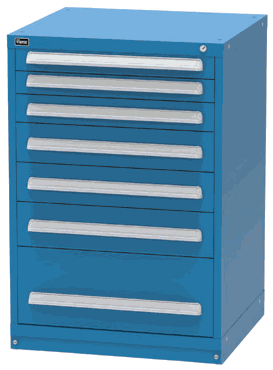 Vidmar SEP2058A modular drawer cabinet, Dark Blue